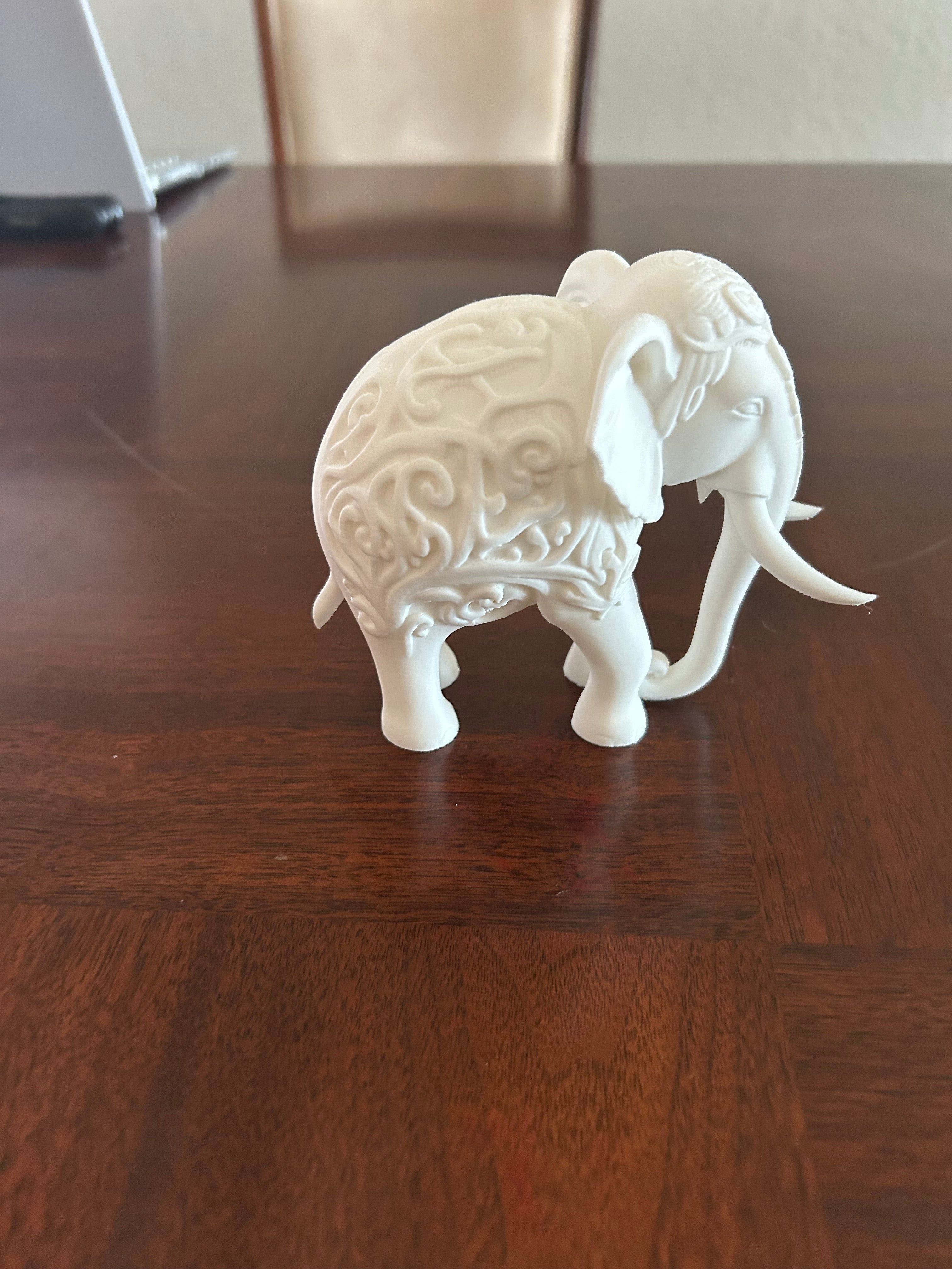 3D Printed Decorative Elephant Statue